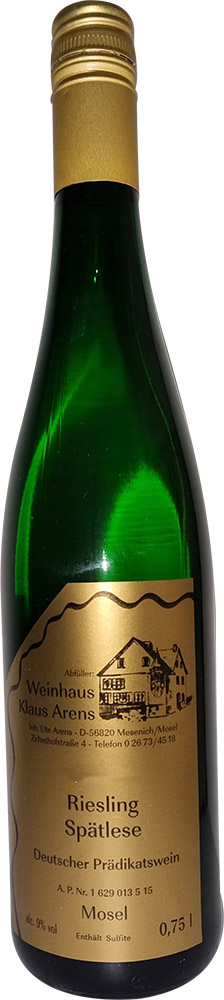 Klaus Arens 2014 Riesling- Spätlese lieblich