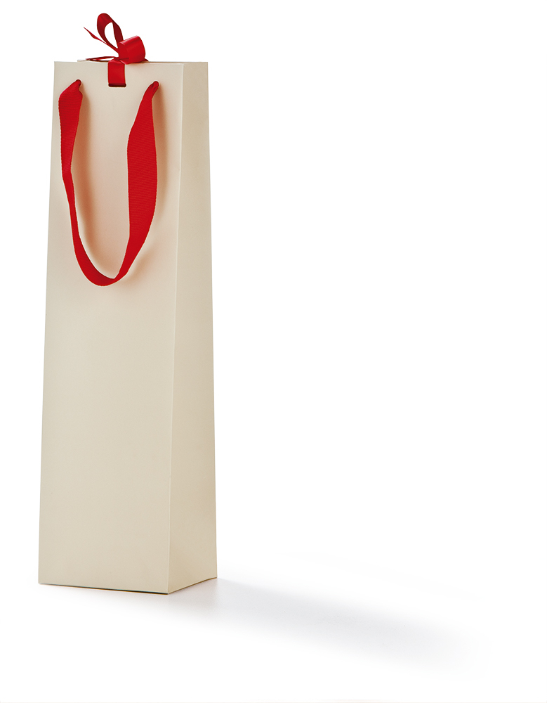 1er Tragetasche Bordeaux creme mit Satinschleife