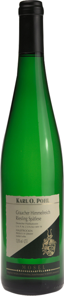 Karl O. Pohl 2018 Graacher Himmelreich Riesling Spätlese halbtrocken