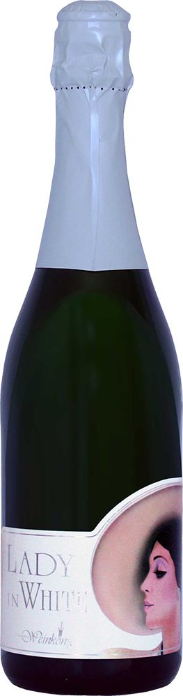 Lady in White - Alkoholfrei, schäumendes Getränk aus entalkoholisiertem Wein, halbtrocken - Weinkellerei Weinkönig