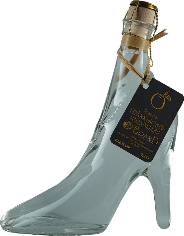 Fränkischer Mirabellen BRAND im Glasschuh 0,35 L - Weinhaus Brand