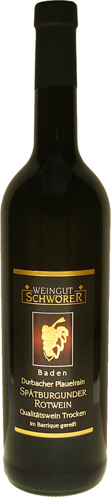 Schwörer 2020 Durbacher Plauelrain Spätburgunder Qualitätswein -Barrique trocken