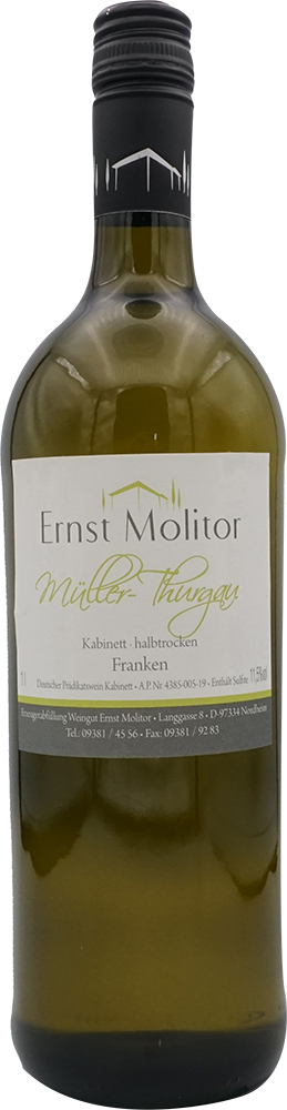 Ernst Molitor 2020 Dettelbacher Honigberg Müller-Thurgau Kabinett halbtrocken 1,0 L