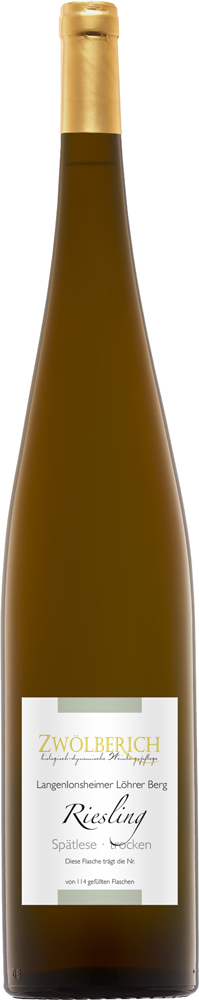 Zwölberich 2018 Langenlonsheimer Löhrer Berg Riesling Spätlese,Magnum trocken 1,5 L