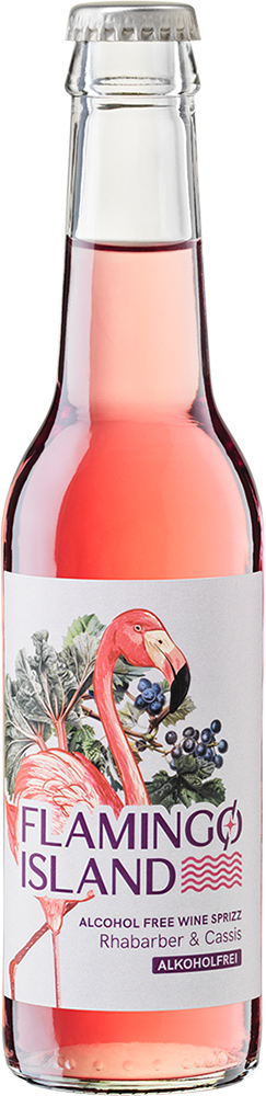 Flamingo Island Rhabarber & Cassis Alcohol Free Wine Sprizz 0,275 L - Weinbiet Manufaktur