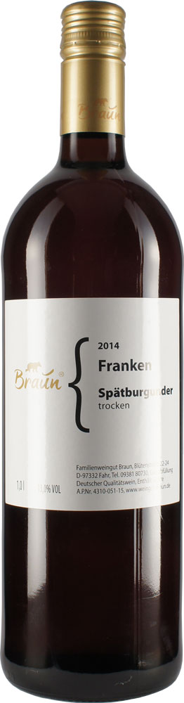 2014 Spätburgunder trocken 1,0L - Familienweingut Braun