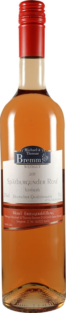 2025 Spätburgunder Rosé feinherb - Weingut Bremm