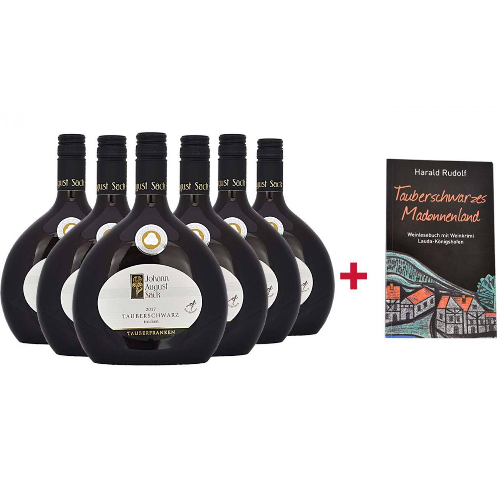 Johann August Sack Tauberschwarz Paket mit Gratis Weinkrimi