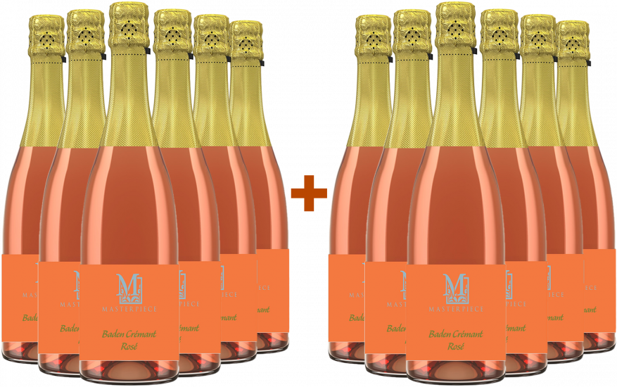 6+6 Paket Masterpiece Baden Rosé brut - Haltinger Winzer eG