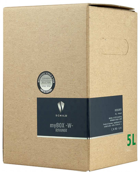 2020 Bag-in-Box (BiB) RIVANER trocken 5,0 L - SCHILD.WEIN