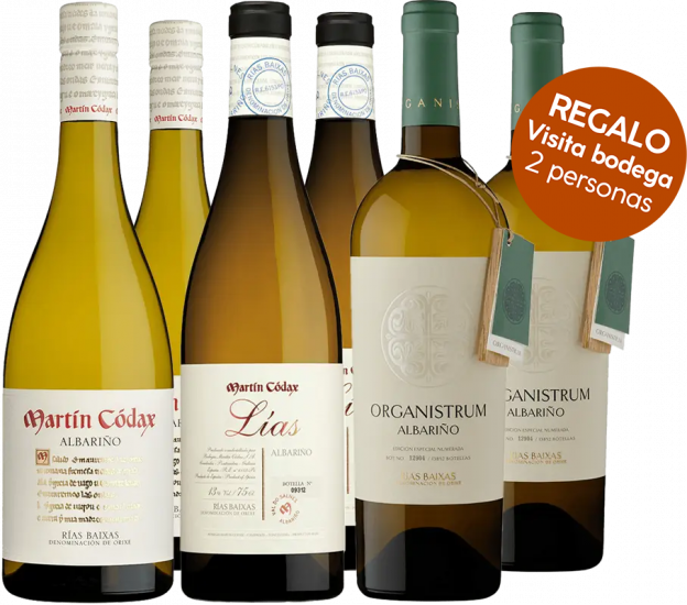 Pack Degustación Martín Códax (DO Rías Baixas) + REGALO de visita a la bodega para 2 personas. - Bodegas Martín Códax
