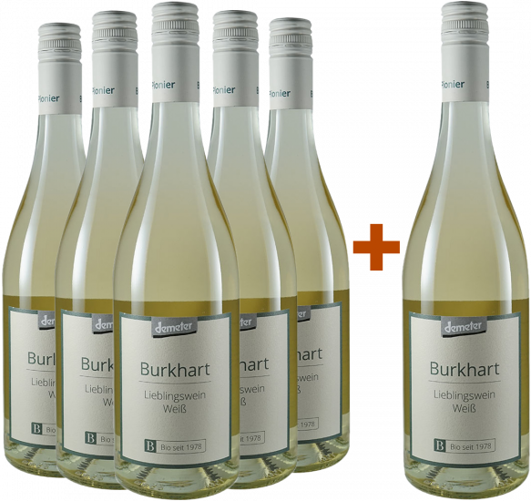 5+1 Paket Lieblingswein Weiß trocken Bio - Weingut Burkhart
