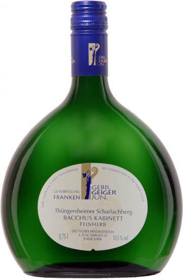 2023 Bacchus Kabinett Thüngersheimer Scharlachberg feinherb - Weingut Gebr. Geiger jun. 
