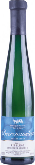 2003 Riesling Beerenauslese edelsüß 0,375 L - Weingut Posthof Doll und Göth