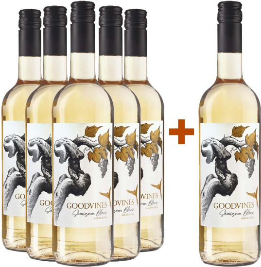 5+1 Paket alkoholfreier Sauvignon Blanc halbtrocken - Goodvines