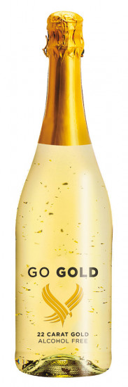2023 Go Gold Mousseux alkoholfrei mit 22 Karat Blattgold Flocken halbtrocken - Somée