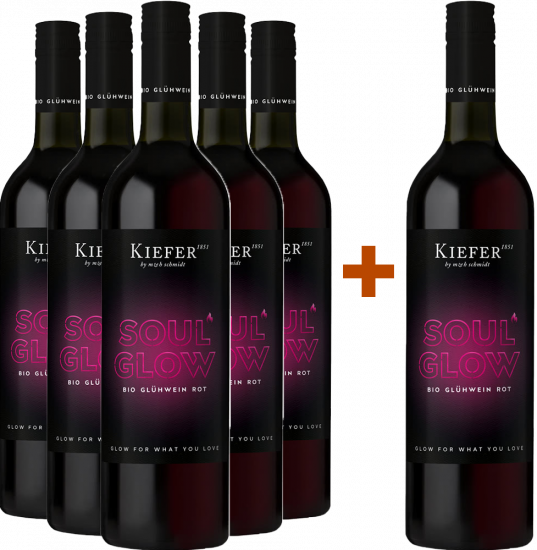 5+1 Paket Glow Glühwein rot süß Bio Bio - Weingut Friedrich Kiefer