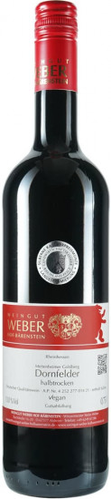 2020 Mettenheimer Goldberg Dornfelder halbtrocken - Weingut Weber Hof-Bärenstein