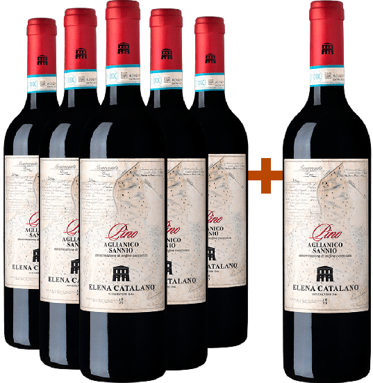 5+1 Paket Pino Aglianico Del Sannio DOC - Tenuta Elena Catalano