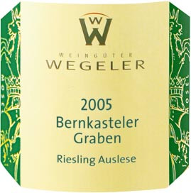 1990 Bernkasteler Graben Riesling Auslese Edelsüß - Weingut Wegeler