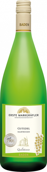 2024 Erste Markgräfler Gutedel halbtrocken 1,0 L - Markgräfler Winzer  