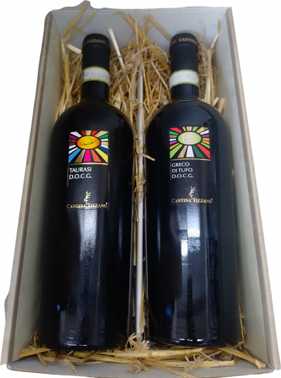 Cassetta in Cartone Taurasi DOCG - Greco di Tufo DOCG - Cantina Tizzano