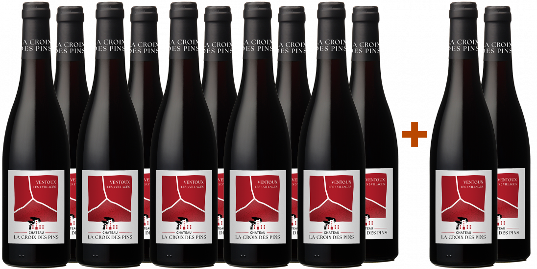 10+2 Les 3 Villages Ventoux Rouge AOP Bio - Château La Croix des Pins