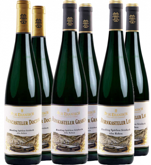 6er Lagen-Riesling Paket Spätlese feinherb - Weingut Witwe Dr. H. Thanisch, Erben Müller-Burggraef
