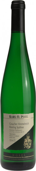 2018 Graacher Himmelreich Riesling Spätlese trocken - Weingut Karl O. Pohl