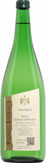 2024 Kerner Kabinett halbtrocken 1,0 L - Weingut Knoblach