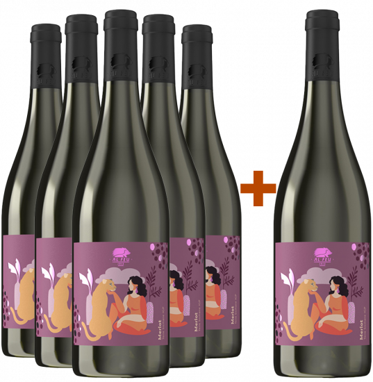 5+1 Paket Merlot Terre Siciliane IGP - Al Feù 1915 - Terre Siciliane