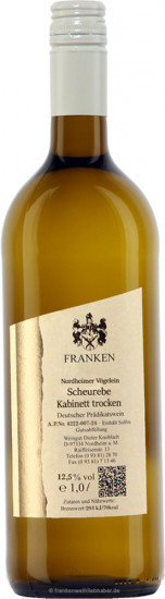 2023 Scheurebe Kabinett trocken 1,0 L - Weingut Knoblach