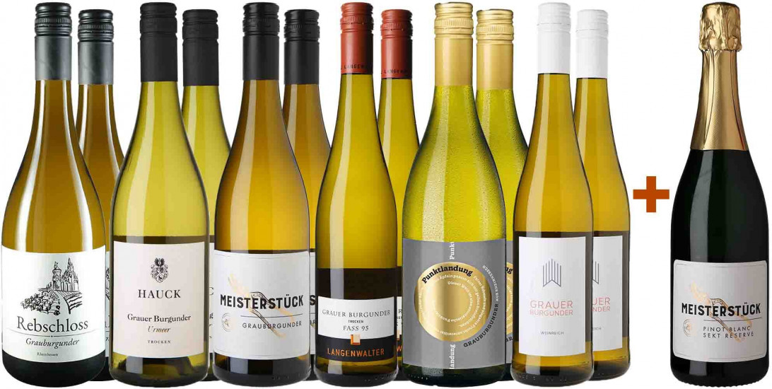 Großes Grauburgunder-Paket + Gratis Meisterstück Sekt Réserve