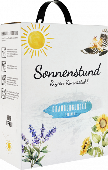 2025 Sonnenstund Grauburgunder, Bag-in-Box, 3 L, Region Kaiserstuhl, Baden trocken 3,0 L - Oberrotweiler Winzerverein