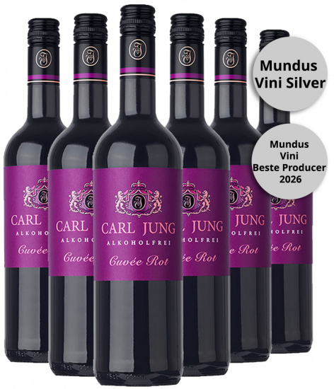 Cuvée Rot Entalkoholisierter Wein (6 Flaschen) - Carl Jung