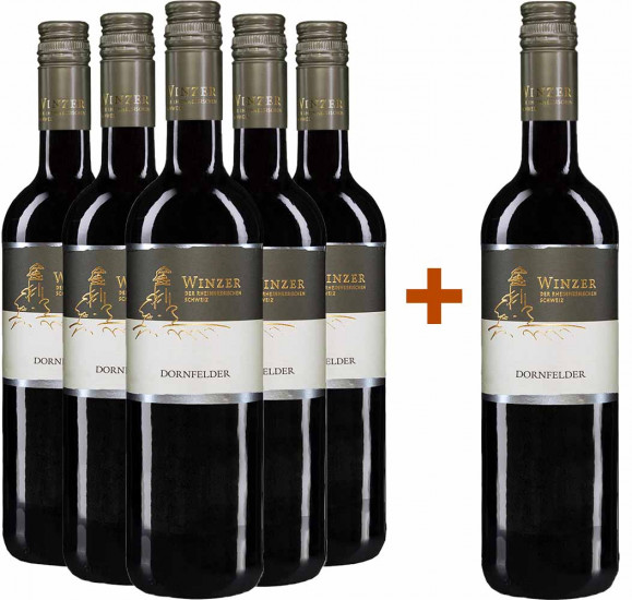 5+1 Paket Rotwein halbtrocken - Winzer der Rheinhessischen Schweiz eG