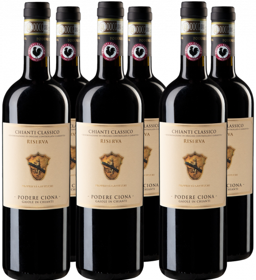 Podere Ciona Chianti Classico Riserva DOCG 2016-2017-2018 XL-Paket - Podere Ciona