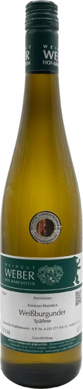 2023 Alsheimer Rheinblick Weißburgunder Spätlese lieblich - Weingut Weber Hof-Bärenstein