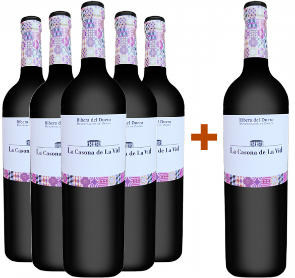 Pack Descuento 5+1 La Casona de la Vid Crianza Ribera del Duero DO - La Casona de la Vid