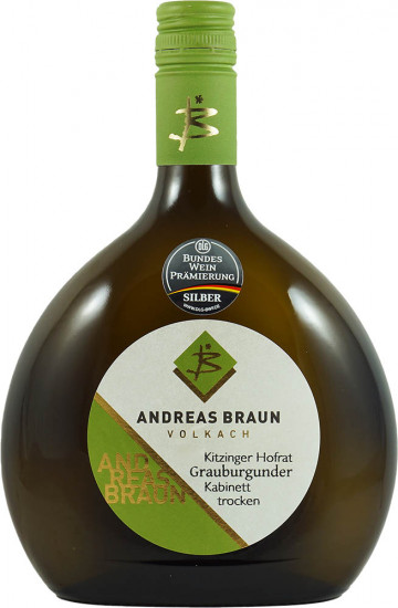 2024 Kitzinger Hofrat Grauer Burgunder Kabinett Bocksbeutel trocken - Weingut Andreas Braun