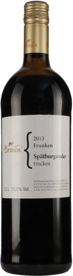 2013 Franken Spätburgunder trocken 1000ml // Familienweingut Braun