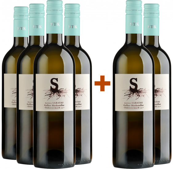 4+2 Paket Gelber Muskateller - Weingut Hannes Sabathi