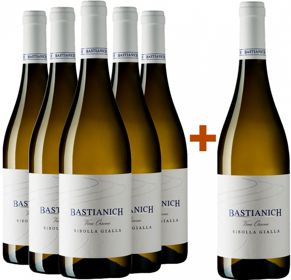5+1 Paket Ribolla Gialla Friuli Colli Orientali DOC - Bastianich