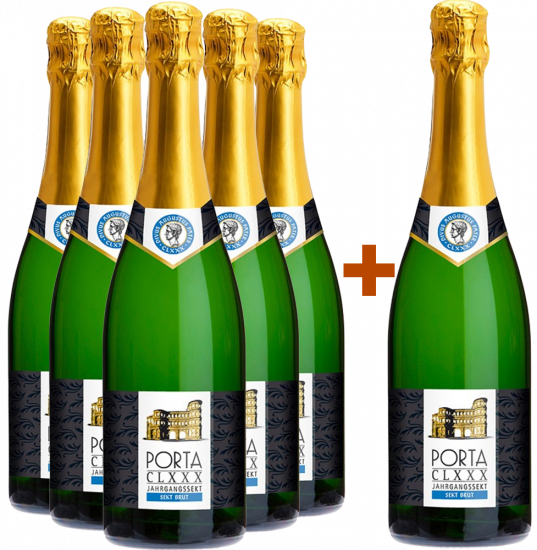 5+1 Jahrgangssekt brut - Porta CLXXX 2024 - Porta CLXXX Sekt