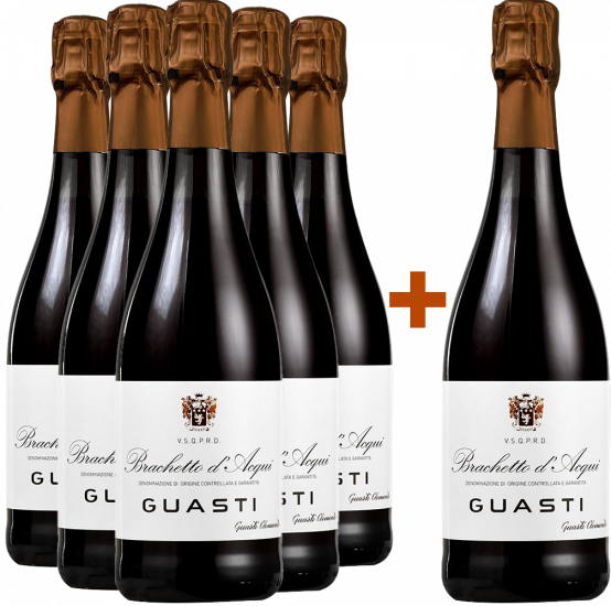 5+1 Brachetto d'Acqui Spumante DOCG-Paket - Guasti