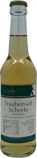 Traubensaftschorle weiß 0,33 L - Weingut Weber Hof-Bärenstein