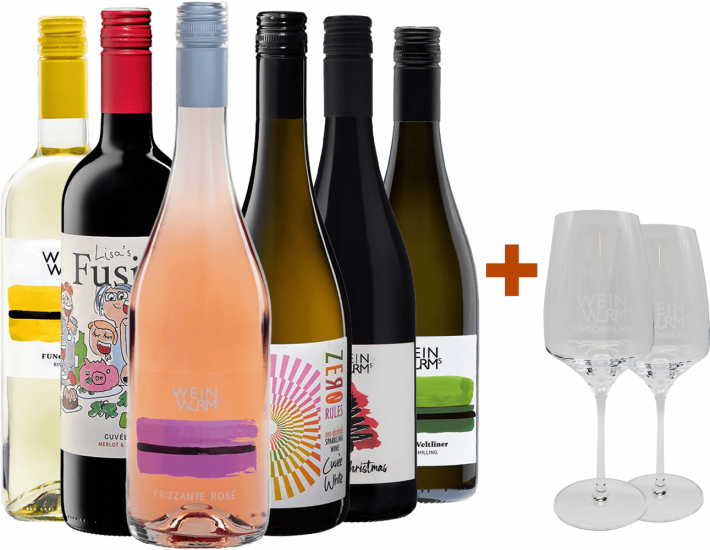 Festtagspaket feiern mit freu(n)den + 2 Gläser - Weingut Weinwurm