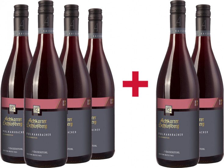 4+2 Vulkankracher Rotweincuvée Paket - Winzergenossenschaft Achkarren