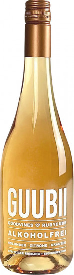 GUUBII - alkoholfreier prickelnder Aperitif - Riesling meets Rotwein-Kräuter Essig Holunder/Zitrone (Vegan & Halal) lieblich - Goodvines