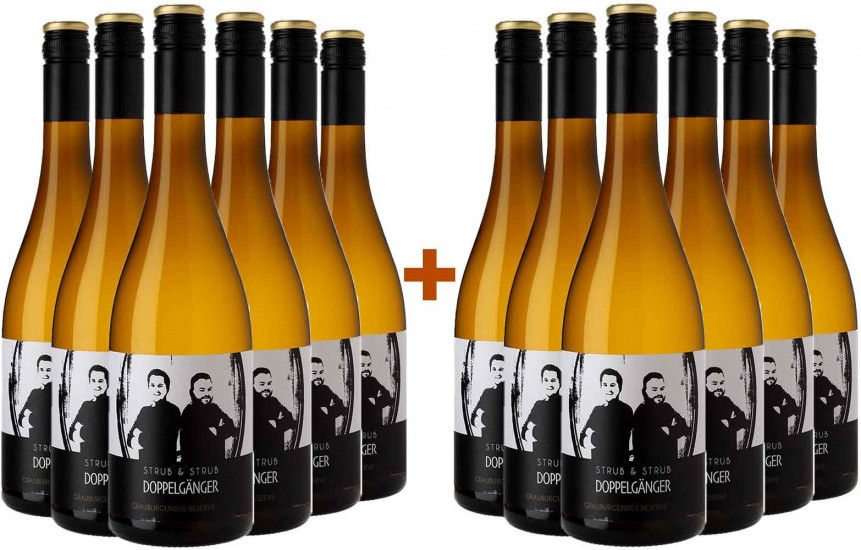 6+6 Paket Doppelgänger Grauburgunder Réserve trocken  - Strub & Strub